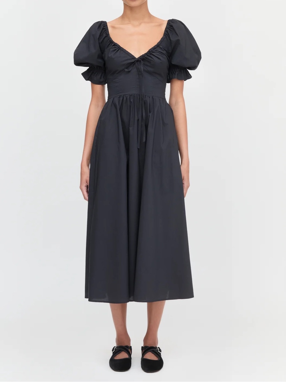 Hill House NEW Ophelia Midi Dress in Black
